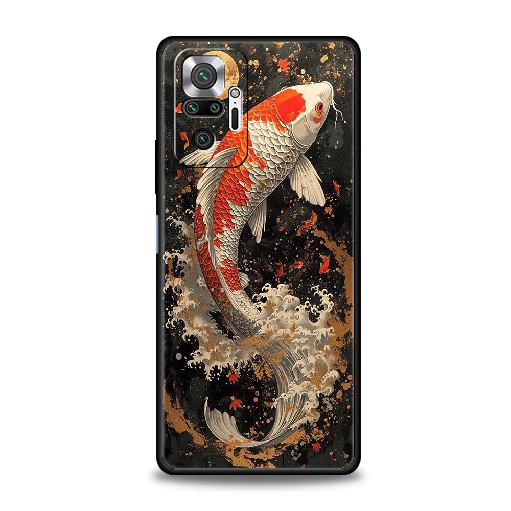 

Чехол для телефона с карпом кои для Xiaomi Redmi Note 14 13 12 10 11 Pro Plus 14C 13C 12C 10C 9C 5G Мягкий чехол из ТПУ Redmi 13C 5G