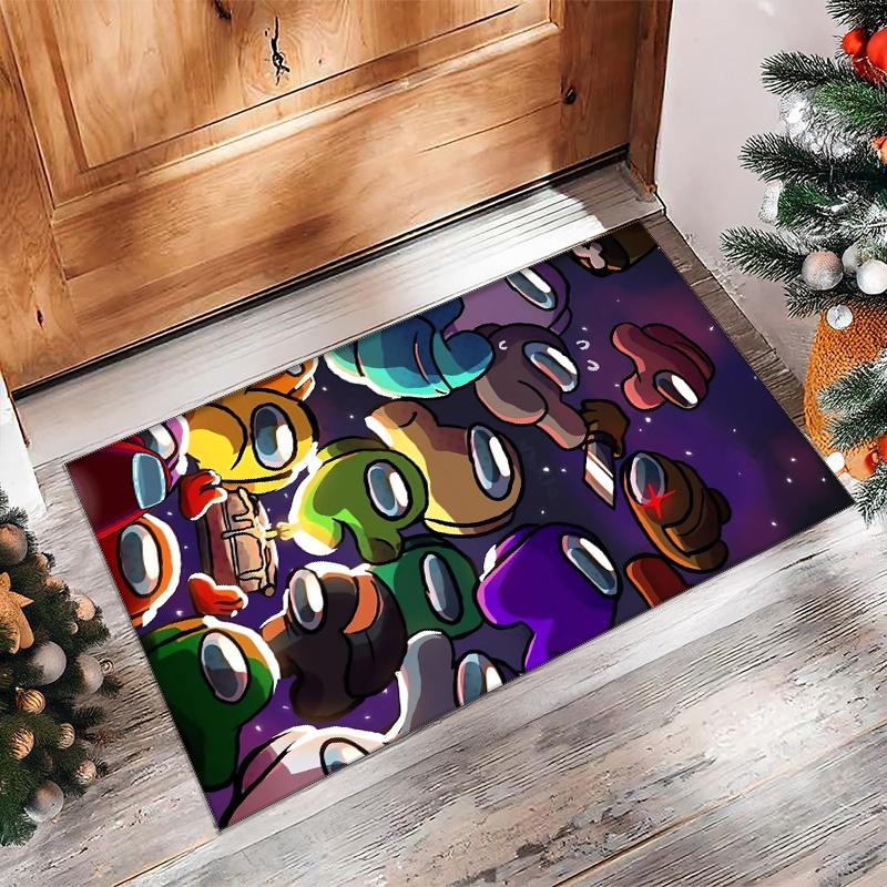 Among Us Crystal Velvet Rug, Soft Anti‑Slip Crystal Velvet Carpet for Living Room Bedroom Home Decor