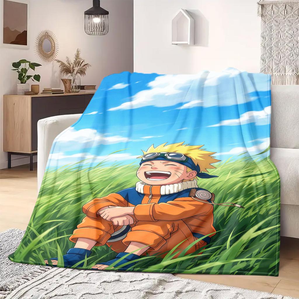 Naruto Anime Print Blanket Warm Comfortable Flannel Blanket Suitable for Bedrooms, Sofas, Beds, Chairs, Picnics, Travel