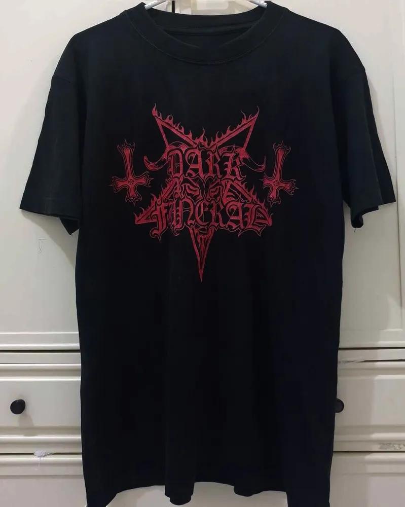 Unisex Short Sleeve Crew Neck Cotton T Shirt Dark Funeral Tour M