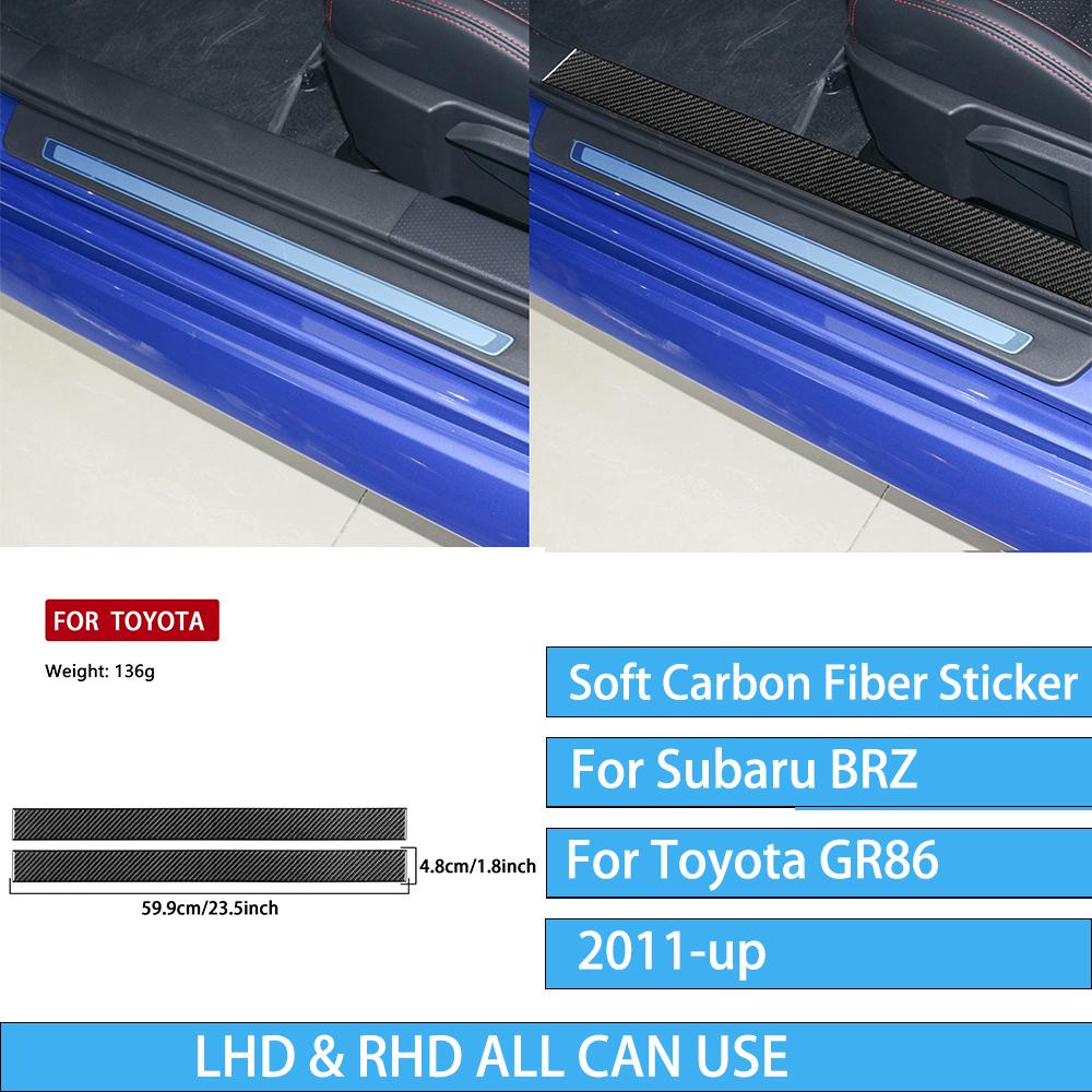 For Subaru BRZ/ For Toyota GR86 -up Carbon Fiber Decal Car Center Console Shift Panel Interior Decorative Stickers