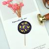 25mm Enamel Copper Head 3D Relief Candy Series Sealing Wax Classic Vintage Invitation Envelope for Gift Scrapbooking
