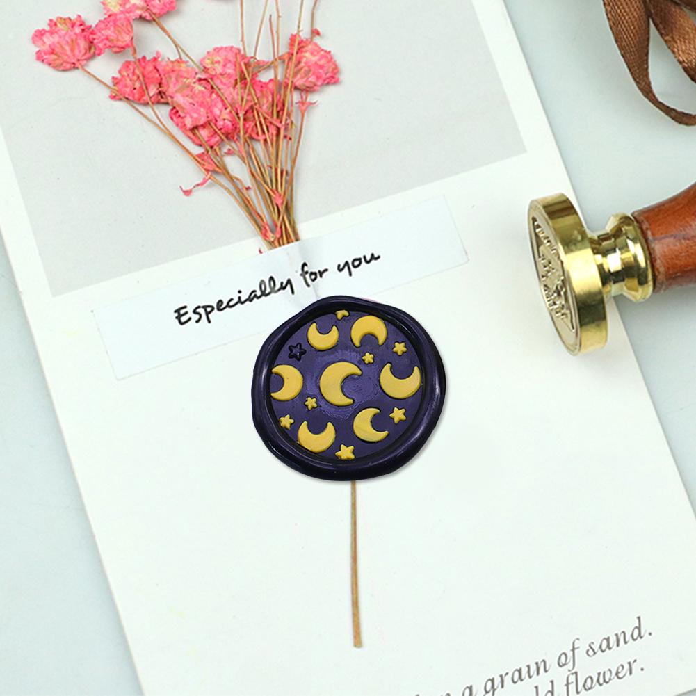 25mm Enamel Copper Head 3D Relief Candy Series Sealing Wax Classic Vintage Invitation Envelope for Gift Scrapbooking