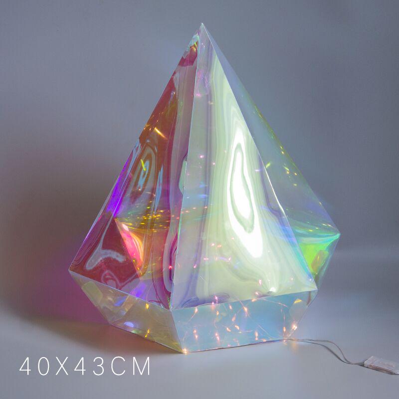 Iridescent Diamond Cube Wedding Ceiling Ornament for Decoration