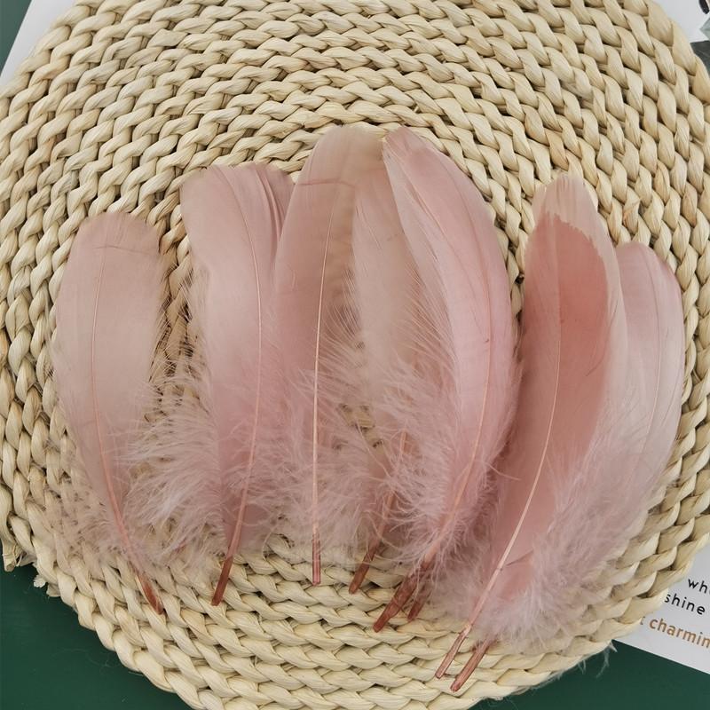 50Pcs Color Full Soft Big Floating Feather Goose Feather Diy Color Feather Headdress Craft Decorative Material