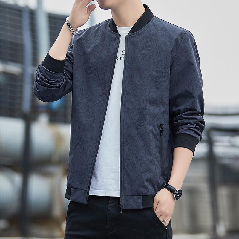 Autumn Jacket Men's Stand-up Collar Casual Jacket Men's Breathable Youth Slim-fitting Trendy Men's Clothing