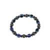 2023 European-American Black Gallstone Natural Stone Magnetic Couple Bracelet with Resin Blue Eye Beads.