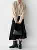 The Green Lab Asymmetrical Flare Skirt [Black]