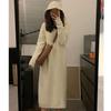 Korean-Style Thick Knit Hooded Sweater Dress for Women - Soft, Loose, Perfect for Autumn and Winter