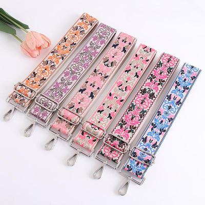 Alça de Bolsa Flor Chifre de Boi Larga de 5cm - Alça de Ombro Ajustável para Bolsas Femininas