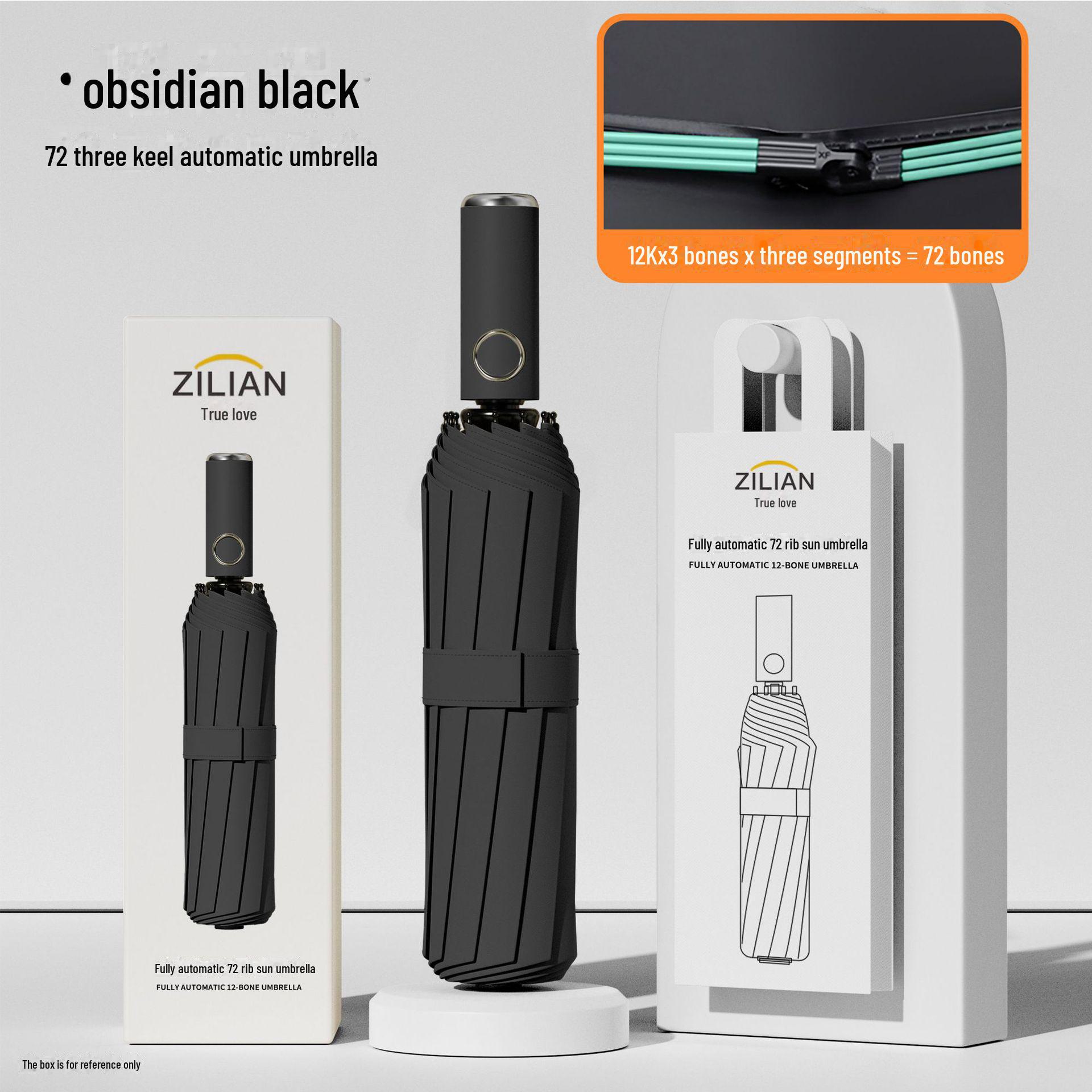 

Автоматический складной зонт из 72 костей для мужчин и женщин — большой, двойного назначения: от солнца и дождя