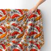 Royal Samt Stoff Polyester Zum Nähen - Motiv Koi-Karpfen 3