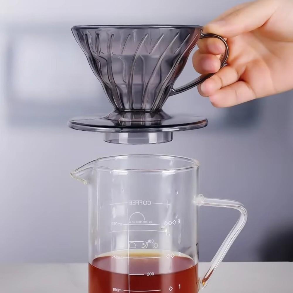 Plastic Coffee Filter Cup V shaped 60 Spiral Hand Filter New Coffee Hand Dripper  Party