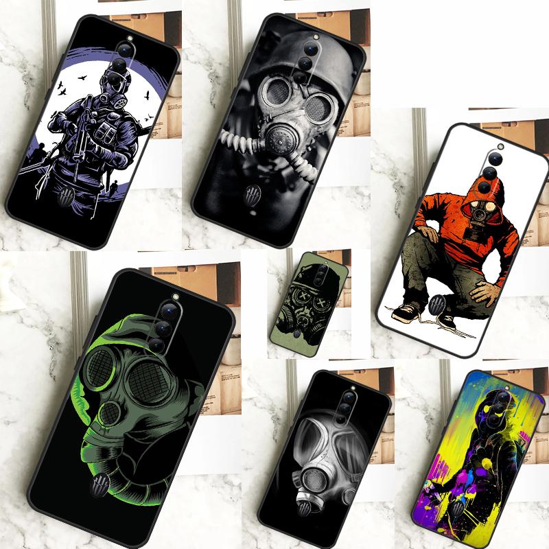 Gas Mask Case For ZTE Nubia Red Magic 9 Pro Plus RedMagic 8 8S Pro Plus 6 7 6S 7S Pro 5S 6R 5G Cover