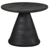 VidaXL Side Table Black Ø50x40 Cm Solid Mango Wood, End Table, Sofa Side Table, Lamp Table, 4017535