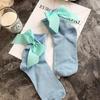 27 Colors Japanese Streetwear Socks Women's Bow Socks Fashion Female Patchwork Candy Color Short Socks Cute Ladies Knot Sokken