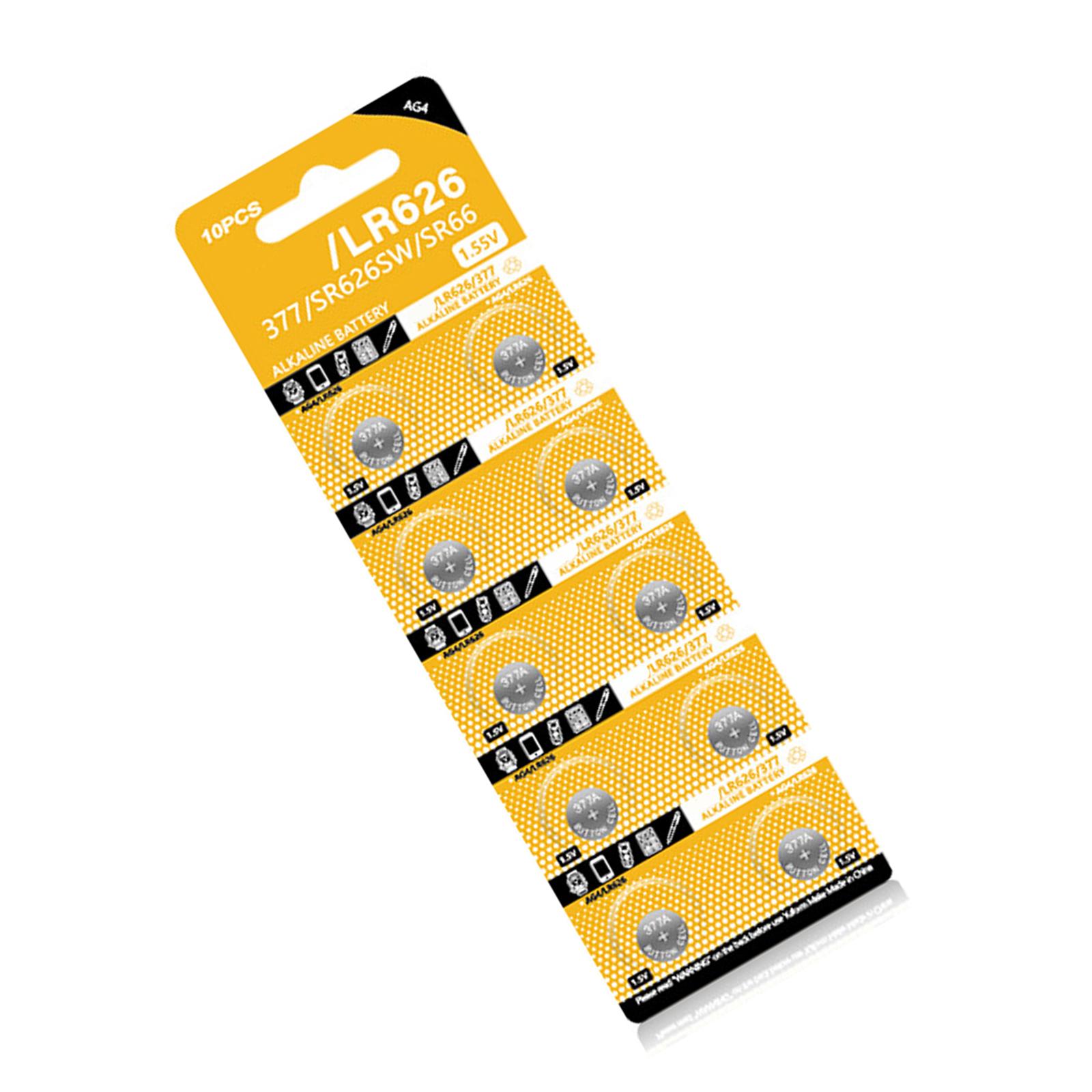 

Упаковка из 10 шт./лист LR626 щелочные батарейки-таблетки 1,5 В плоская круглая батарейка для часов, калькуляторов и цифровых камер