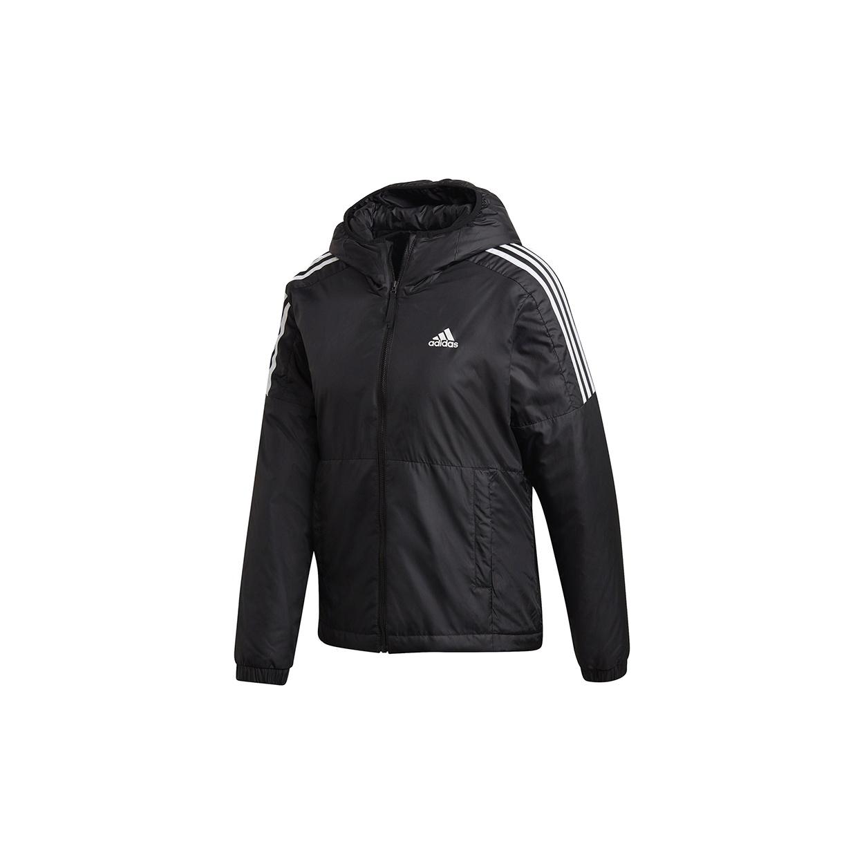 (WMNS) adidas Essentials Insulated Hooded Jacket Asia Sizing  Black White  Women s GH4598 S