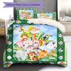 Cartoon Animals Pattern Bedding Quilt Set Quilt Cover Pillowcase Home Decoration Gift (1 * duvet cover + 2 * pillowcase, without core)