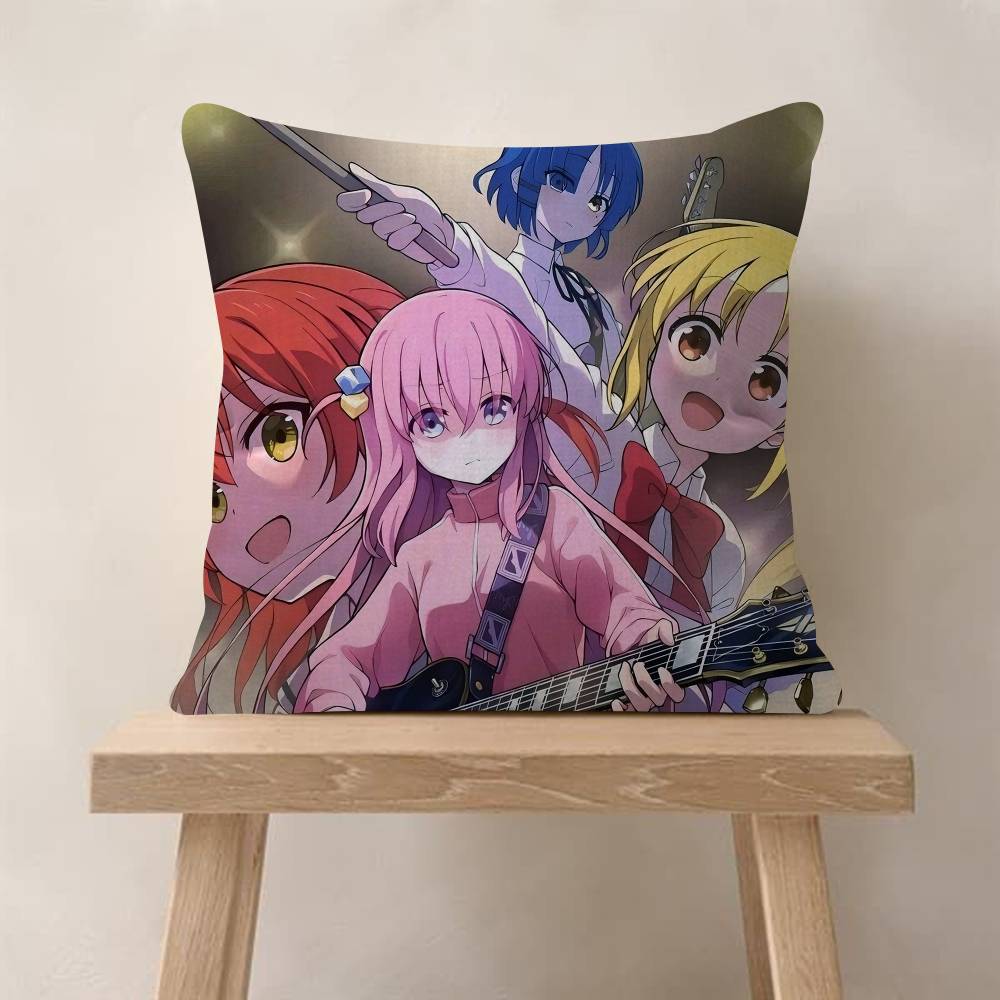 

Pop Anime Bocchi The RRock Cushion Cover Pillow Cover Decor Pillowcase Printed Cushion Case For Couch 30x30cm