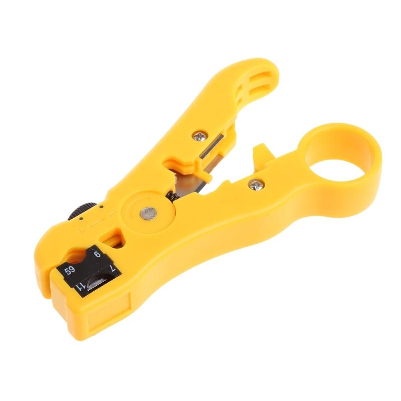 All-In-One Stripping Tool Cable Wire Stripper Compression Tool Coaxial Cable Stripper Round Cable Cutter Flat Cable