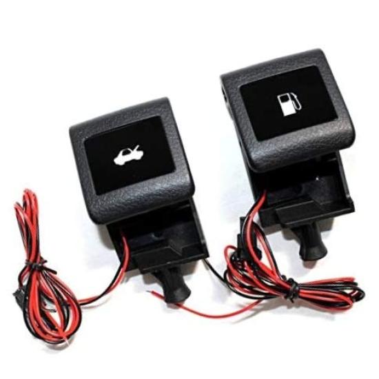 POG Universal Hood Fuel Filler Lever Set for Toyota White LED Fuel Hood Lighting for and Hiace & Vehicles, & Opener, HD-65W66W, Kit, Alphard, Noah,