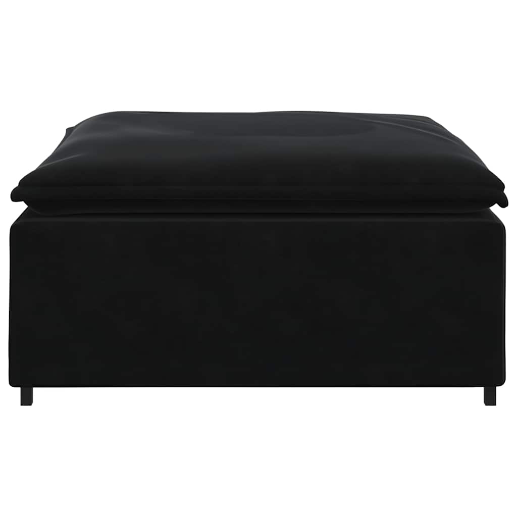 Modular Sofa Footstool Module Black 100x100x48 Cm