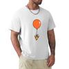 Orange Balloon Pizza Slice Tshirt Antiwrinkle Short Sleeve Tshirt