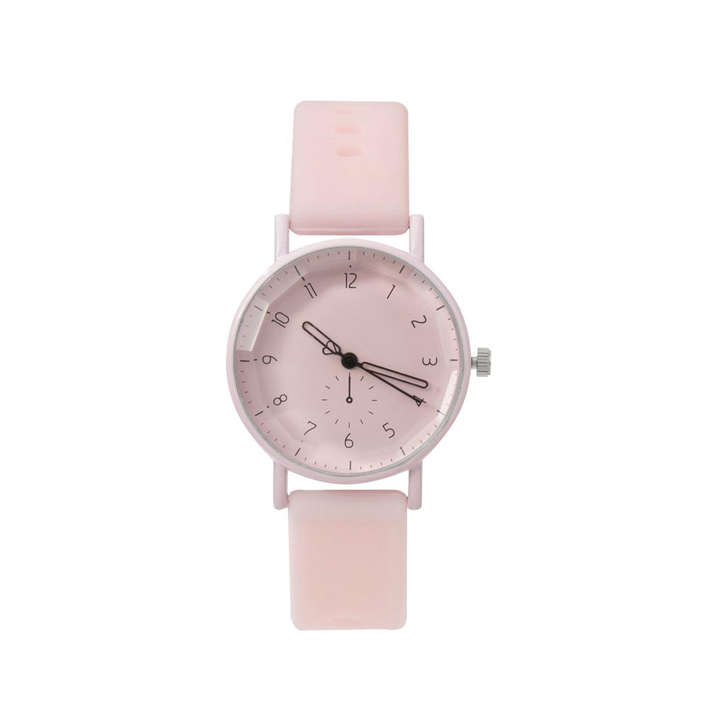 Trendy Women's Quartz Wristwatch with Silicone Strap - Stylish, Versatile, and Casual for Students