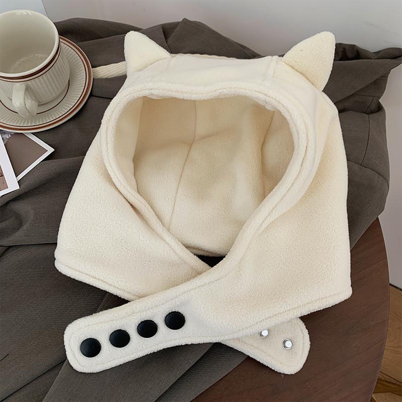Adorable Winter Cotton Devil Ear Hat For Women Cute And Warm Plush Design