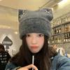 Bow Knitted Pullover Hat Sweet Cool Winter Wool Hat Windproof Cat Ears Beanie Hat  Winter