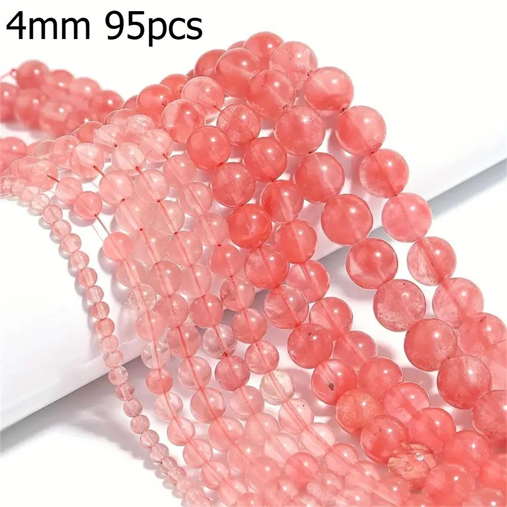 Watermelon red crystal bead loose beads, bracelet necklace DIY jewelry accessories, semi-finished round beads