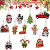 12pcs/Set DIY Diamond Painting Christmas Keychains Double Sided Crystal Rhinestones Key Chains Diamond Art Christmas Ornaments