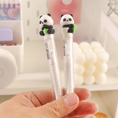 Niedlicher Panda-Radiergummi, Cartoon-Panda, Teleskop-Radiergummi, für Schüler, Schreibwaren, Kinder, lustige Radiergummis