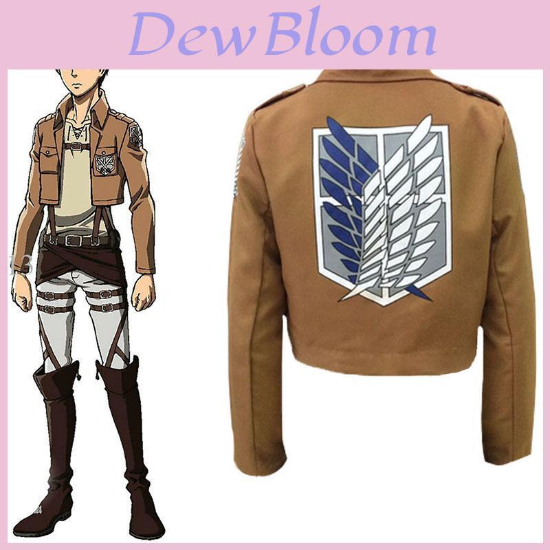 Attack On Titan Scouting Legion Cosplay Coat Jacket For Eren Jaeger Fans**