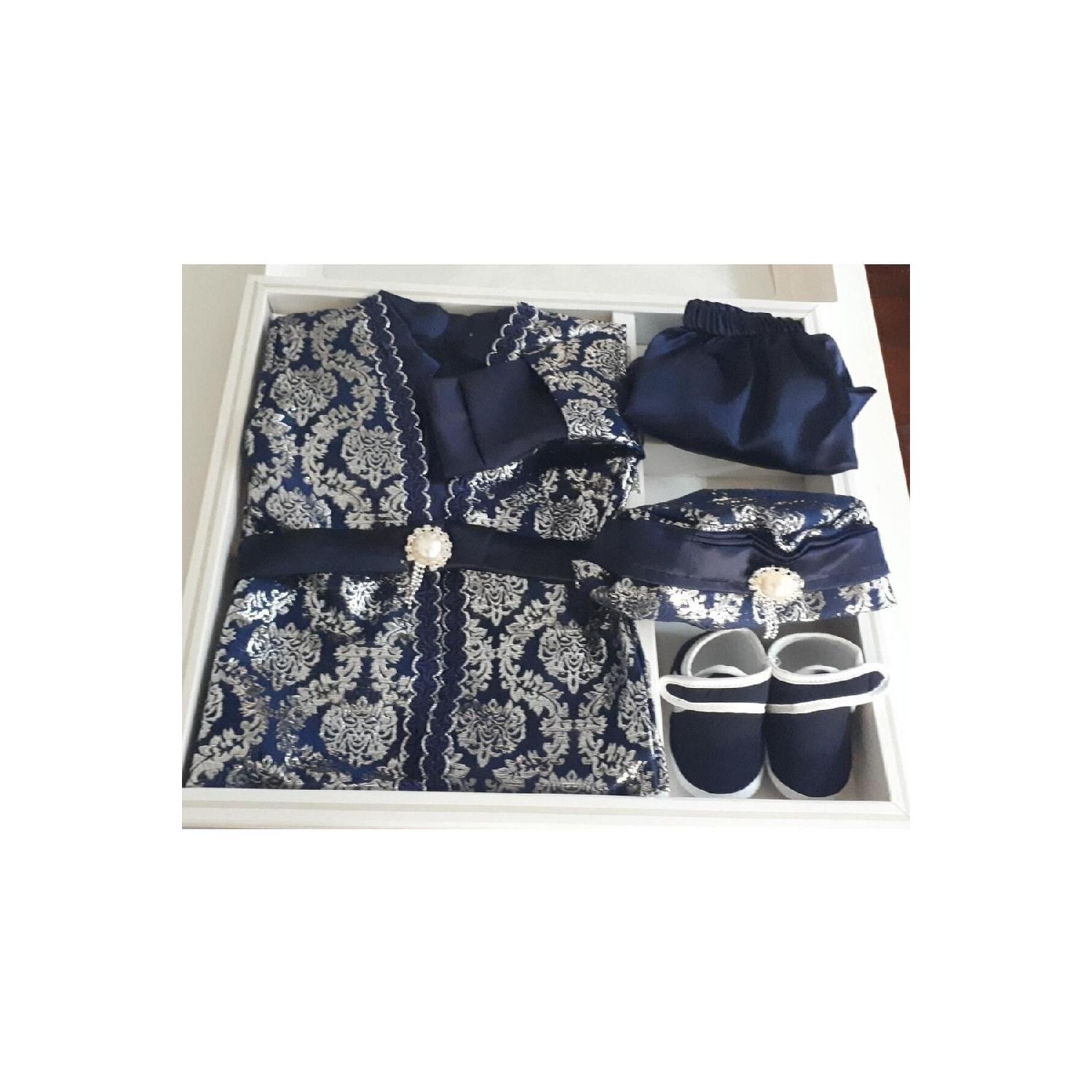 

Baby Baby Mevltlk ehzade Circumcision Mevlt Circumcision Outfit Boy Gift Baby Gift 0-3 AY Темно-синій