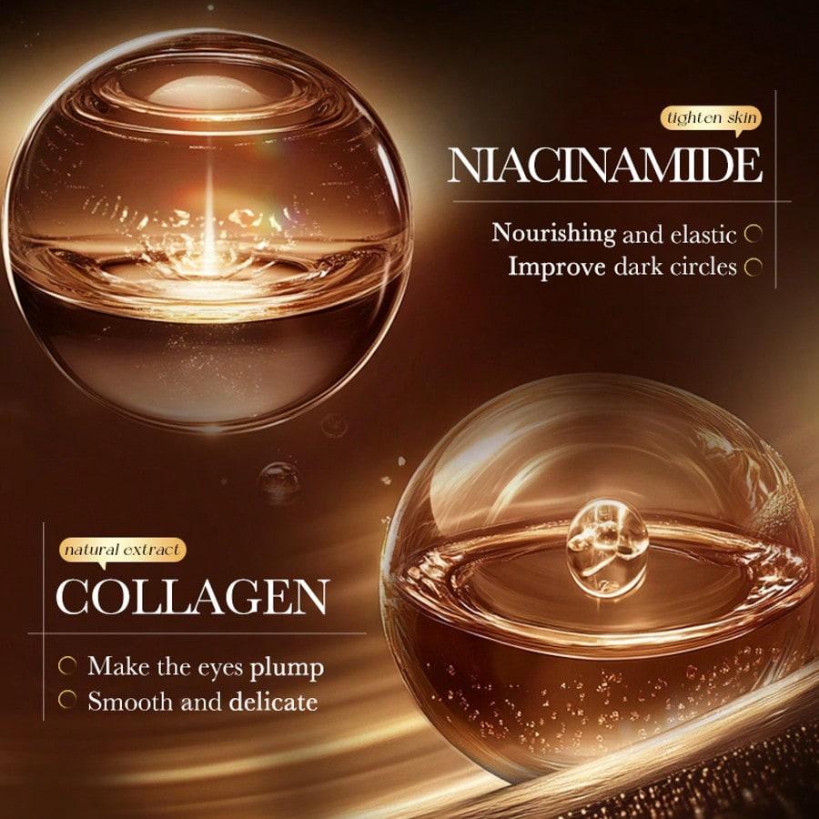 Maschera Occhi al Collagene e Caffeina Rassodante Nutriente Pelle Morbida Penetrante Contorno Occhi Riduce Gonfiore Occhiaie