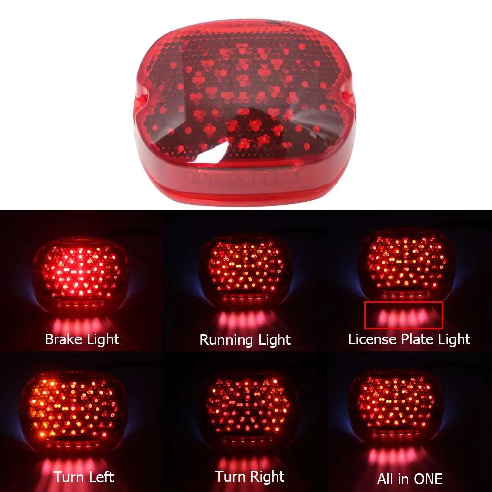 

Motorcycle LED Taillight Rear Lamp Turn Signals Brake Tail Light For Harley Touring Electra Glide Sportster Dyna Softail Fat Boy червоний