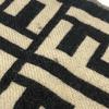 FENDI Zucca pattern Reversible Stole/Shawl Scarf wool Black/Beige