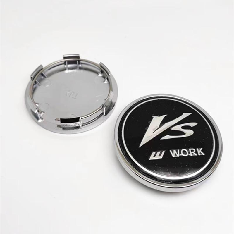 4pcs 62mm 58mm Wheel Center Cap VS W Work Car Styling Rims Hubs Cover Dustprrof Accessories