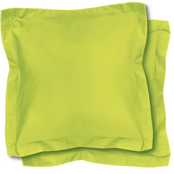 Pillowcases - Anise - Set of 2 - 63x63 Cm - 57 Thread Count Polycotton - Washable Up To 60°
