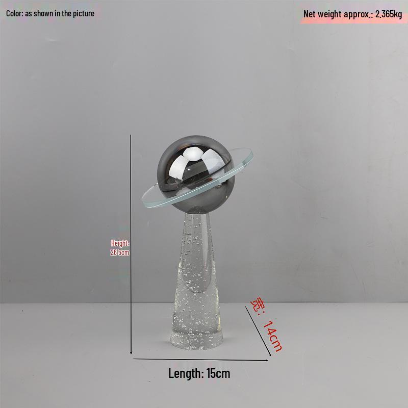Nordic Bubble Crystal Planet Ornament for Living Room, Bedroom, or Entrance - Elegant Home Decor Piece.