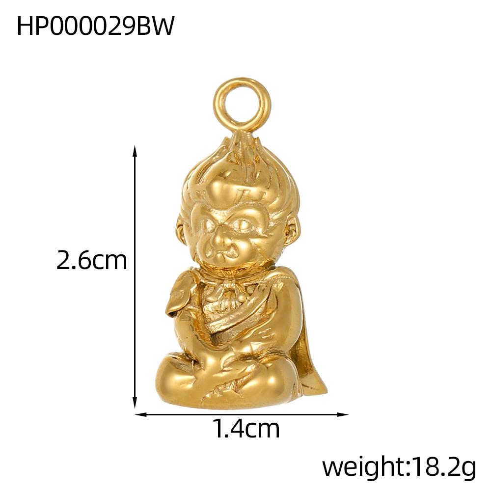 CARLIDANA Stainless Steel Gold Plated Animal Giraffe Charm Bubble Dog Monkey Rabbit Horse DIY Accessories Jewelry Necklace
