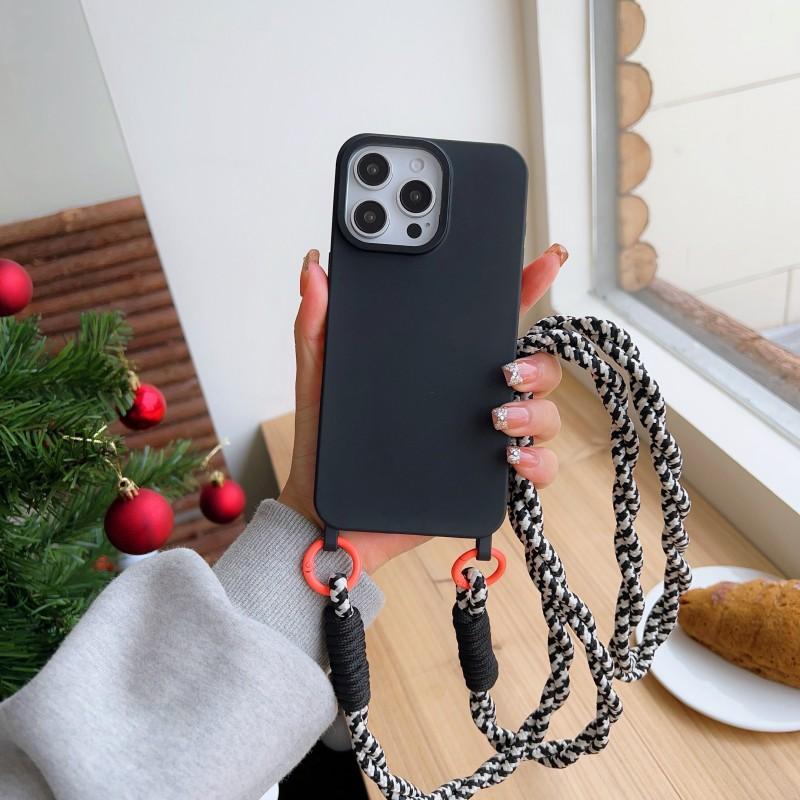 

Shockproof Candy Lanyard Case For iPhone 17 Pro Max 14 12 11 13 15 16 Plus Air Crossbody Neck Cord Rope Strap Soft TPU Cover for iPhone XS Max