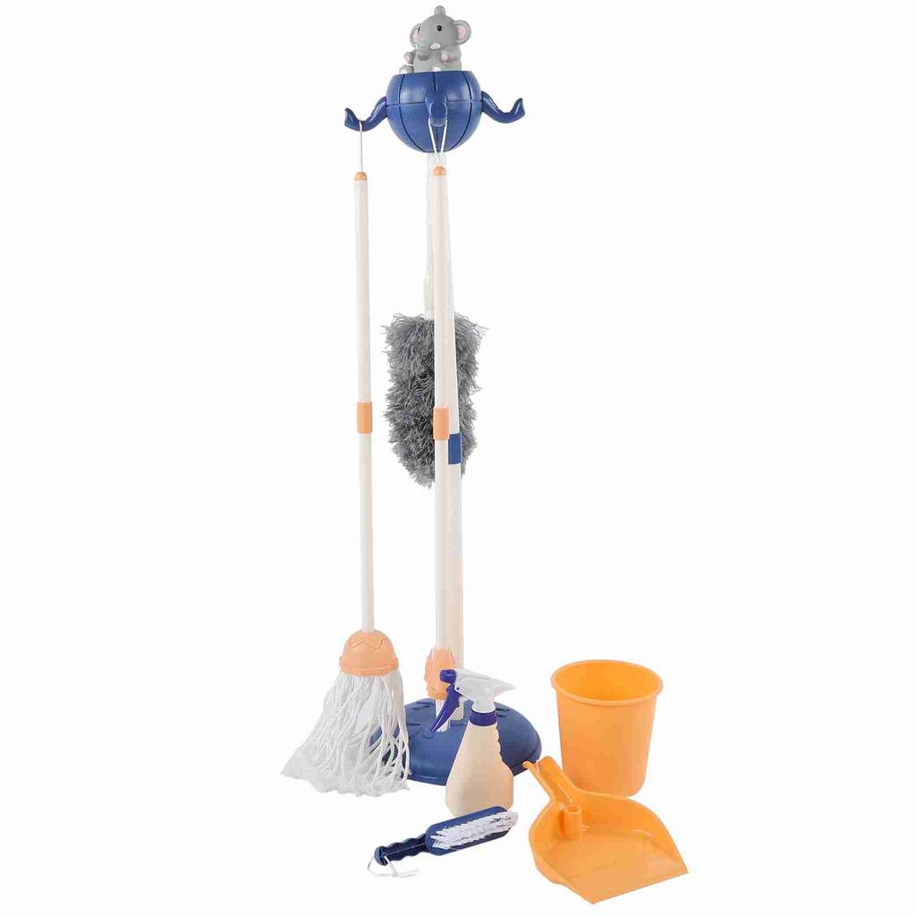 Kids Cleaning Set Simulation Pretend Play Toy Detachable Dollhouse Cleaning Tool Child Gift