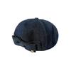 25 Early Autumn New Bow Denim Beret Children's Metal Label Adjustable Painter Hat Tide