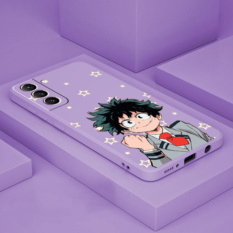 Anime My Hero Academia Case for Samsung Galaxy S8 Note 20 Ultra 5G S9 S21 S10 Plus S20 FE S22 Ultra Matte Liquid Silicone Funda