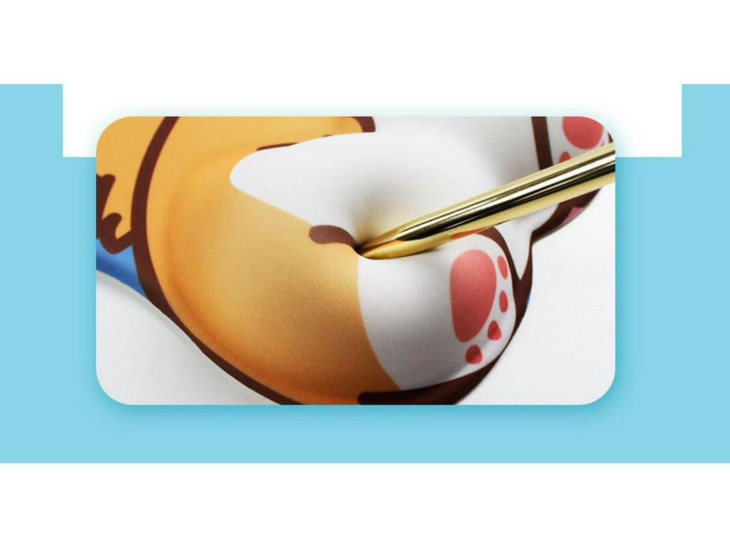 Cartoon Cute Girl 3D Silicone Mouse Pad with Wrist Rest for Office & Esports