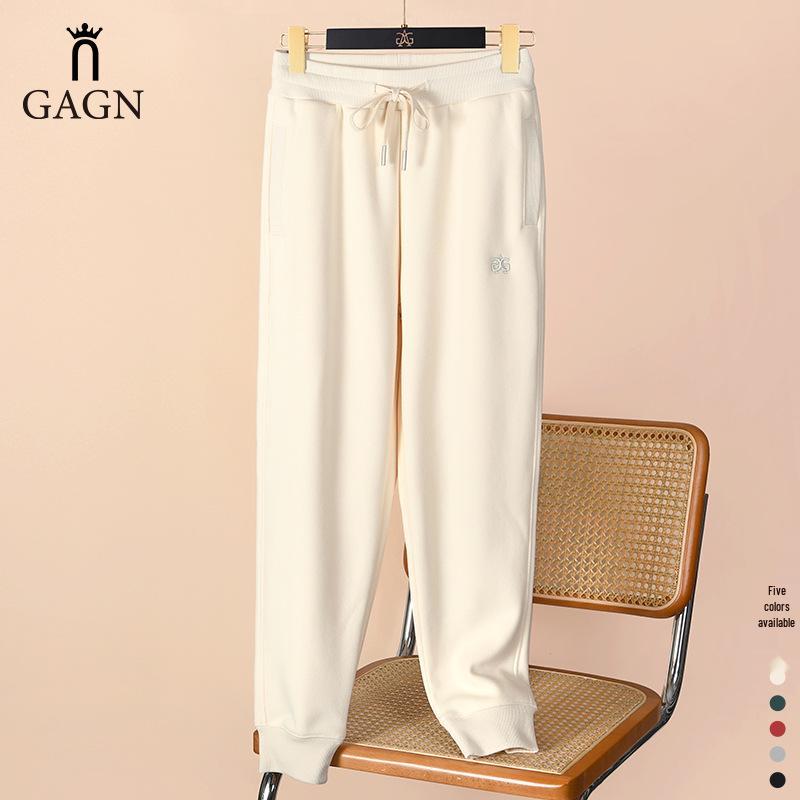 

GAGN Women s High Waist Fleece Lined Casual Pants - Apricot 2025 Trousers 3XL