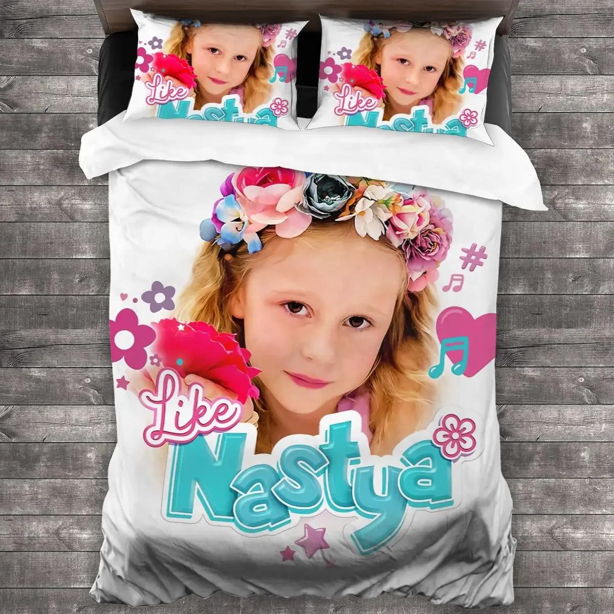 

Like Nastya Bedding Set Single Twin Full Queen King Size Bed Set Aldult Kid Bedroom Duvetcover Sets 3D Print Anime Kawaii 012 70x133cm